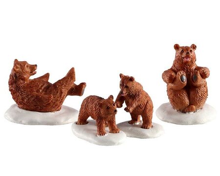 Bear Family Snow Day, Set Of 4