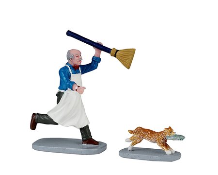 Feline Fish Thief, Set Of 2