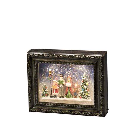 Kerst fotoframe met kerstkoor LED - afbeelding 1