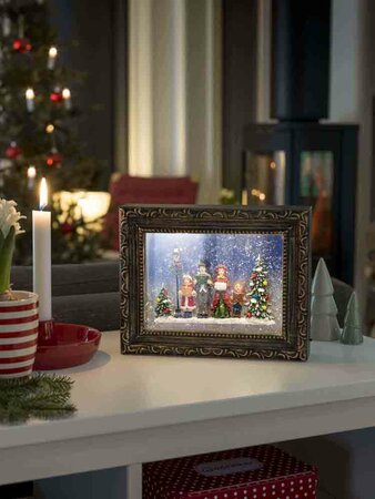 Kerst fotoframe met kerstkoor LED - afbeelding 3