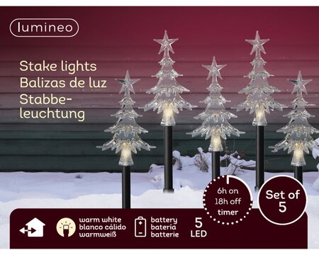 Kerstbomen stake light pvc steady LED - afbeelding 2