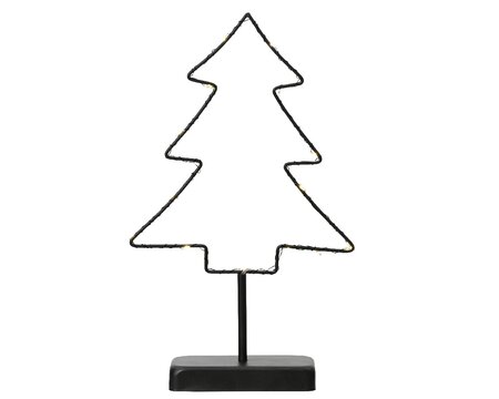 Kerstboom frame L6 B20 H34cm zwart/warm wit Micro LED - afbeelding 1