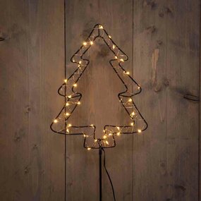 Kerstboom frame zwart LED