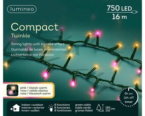 LED compact lights 8 functie twinkel effect buiten - afbeelding 1