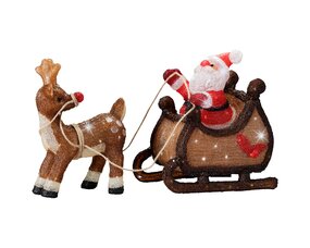 LED figures acrylic santa-sled - afbeelding 1