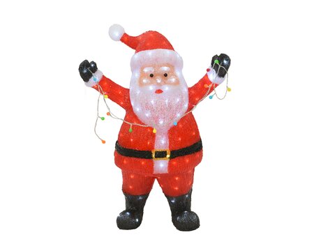 Led kerstman buiten h88cm-180l mlt - afbeelding 1