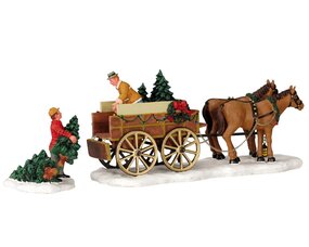 CHRISTMAS TREE WAGON, SET OF 2