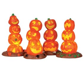 Light-up pumpkin stack