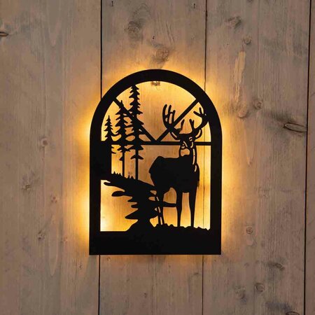 Muurhanger raam frame met kerstfiguren LED - afbeelding 3