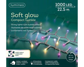 Soft glow compact lights L22,5m 8 functie twinkel effect multi LED - afbeelding 1