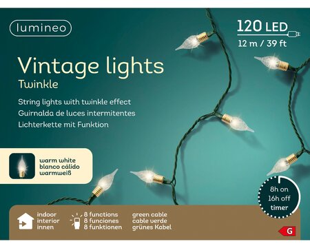 Vintage 120 LED 12m - afbeelding 1