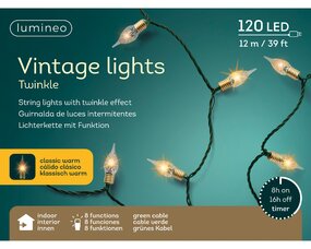 Vintage lights L1190cm 8 functie twinkel effect  LED - afbeelding 1